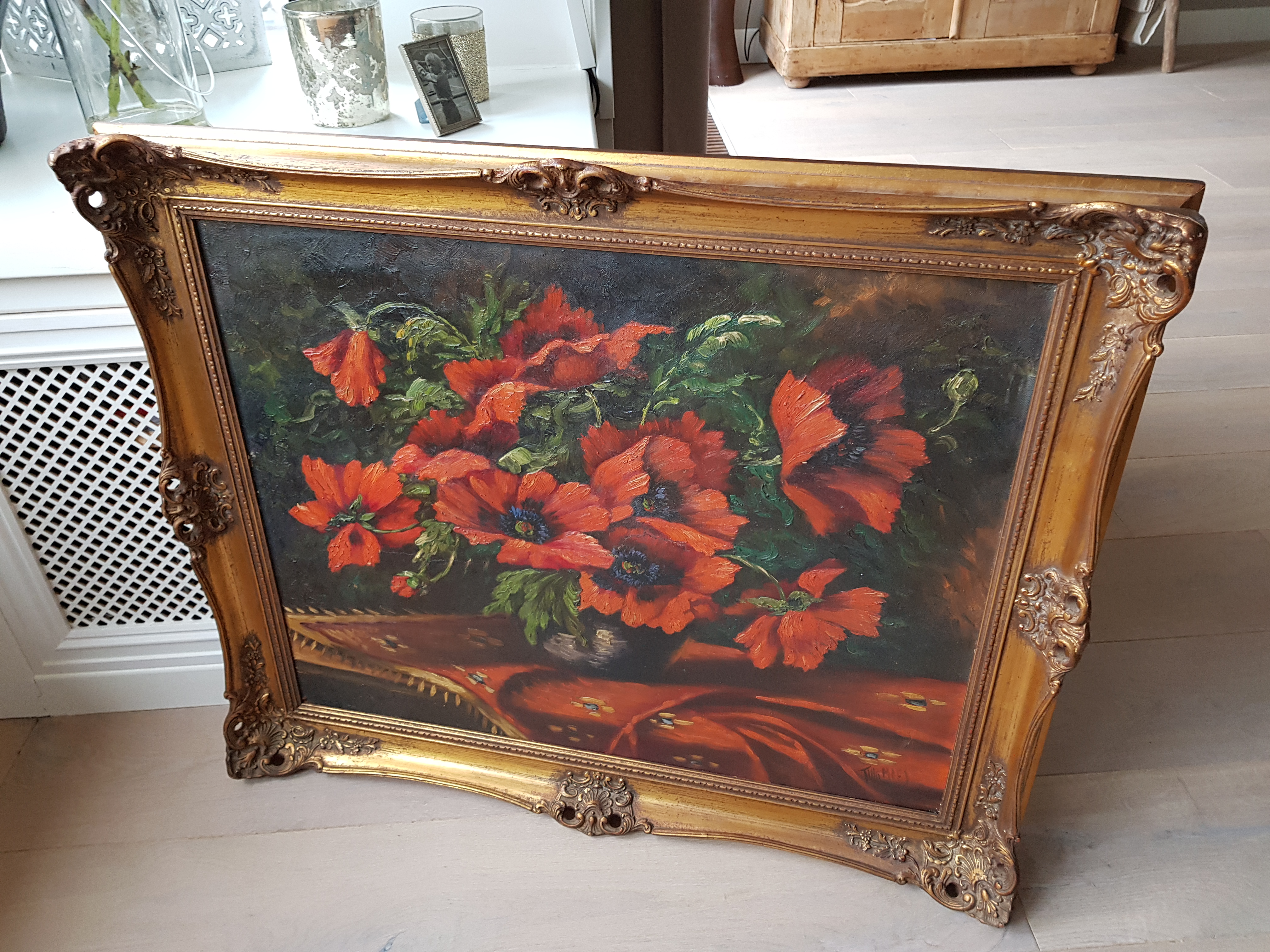 Tilly Moes - olie op doek - bloemstilleven, gesingeerd kopen? Bied vanaf 1!