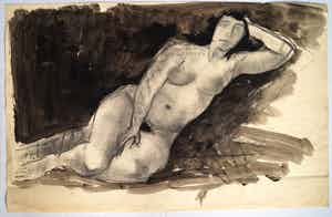 Jan Tullemans - liggend naakt verkocht voor € 65!