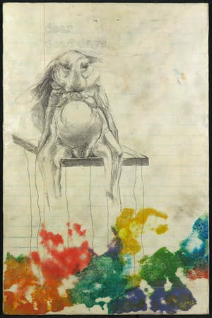 Ulrike Rehm - Gemengde techniek op encaustiek op paneel, Notiz I kopen? Bied vanaf 1!