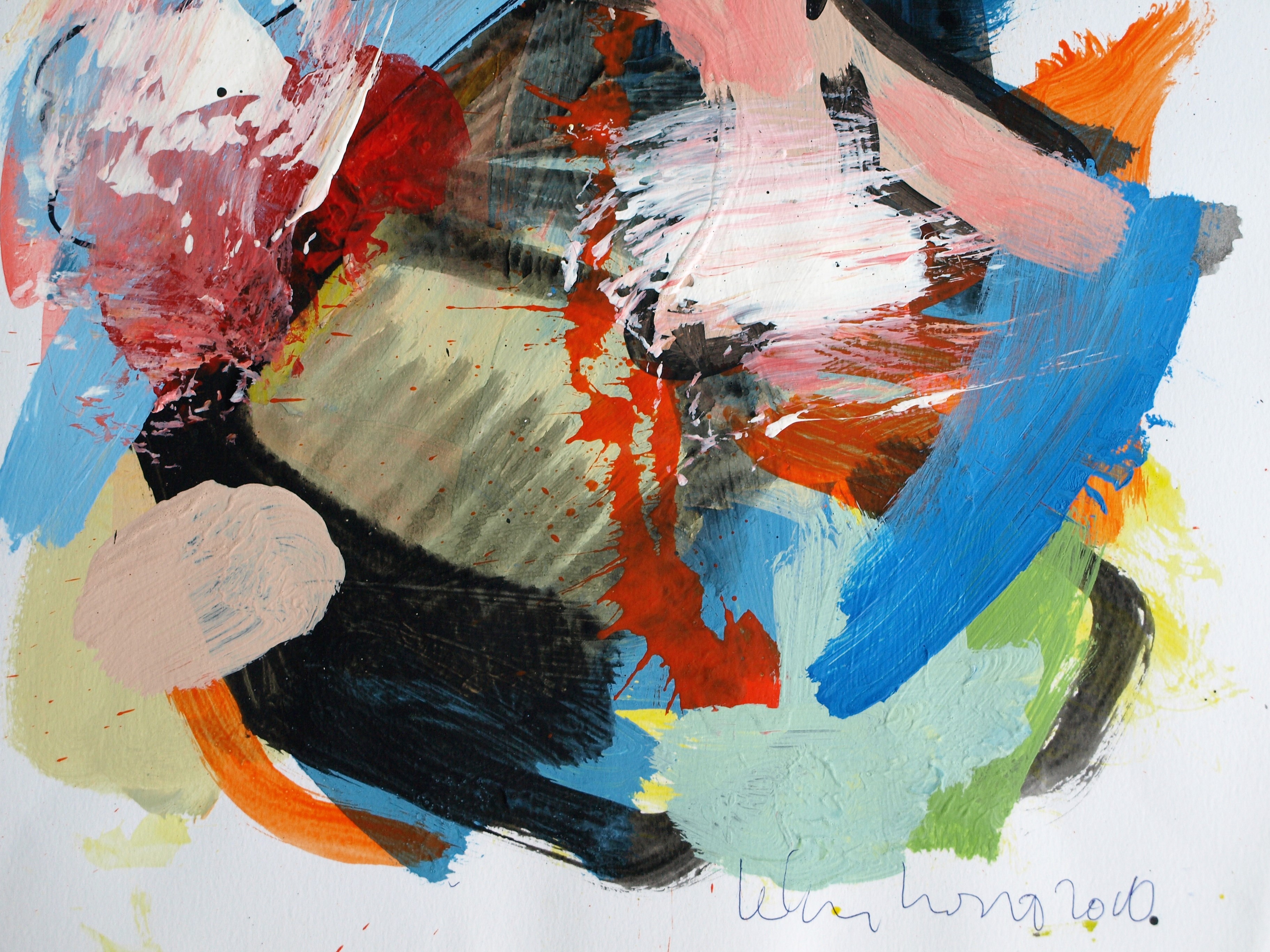 Peter Klashorst - Acrylverf op papier – Abstract landschap 2 - 2016 kopen? Bied vanaf 30!