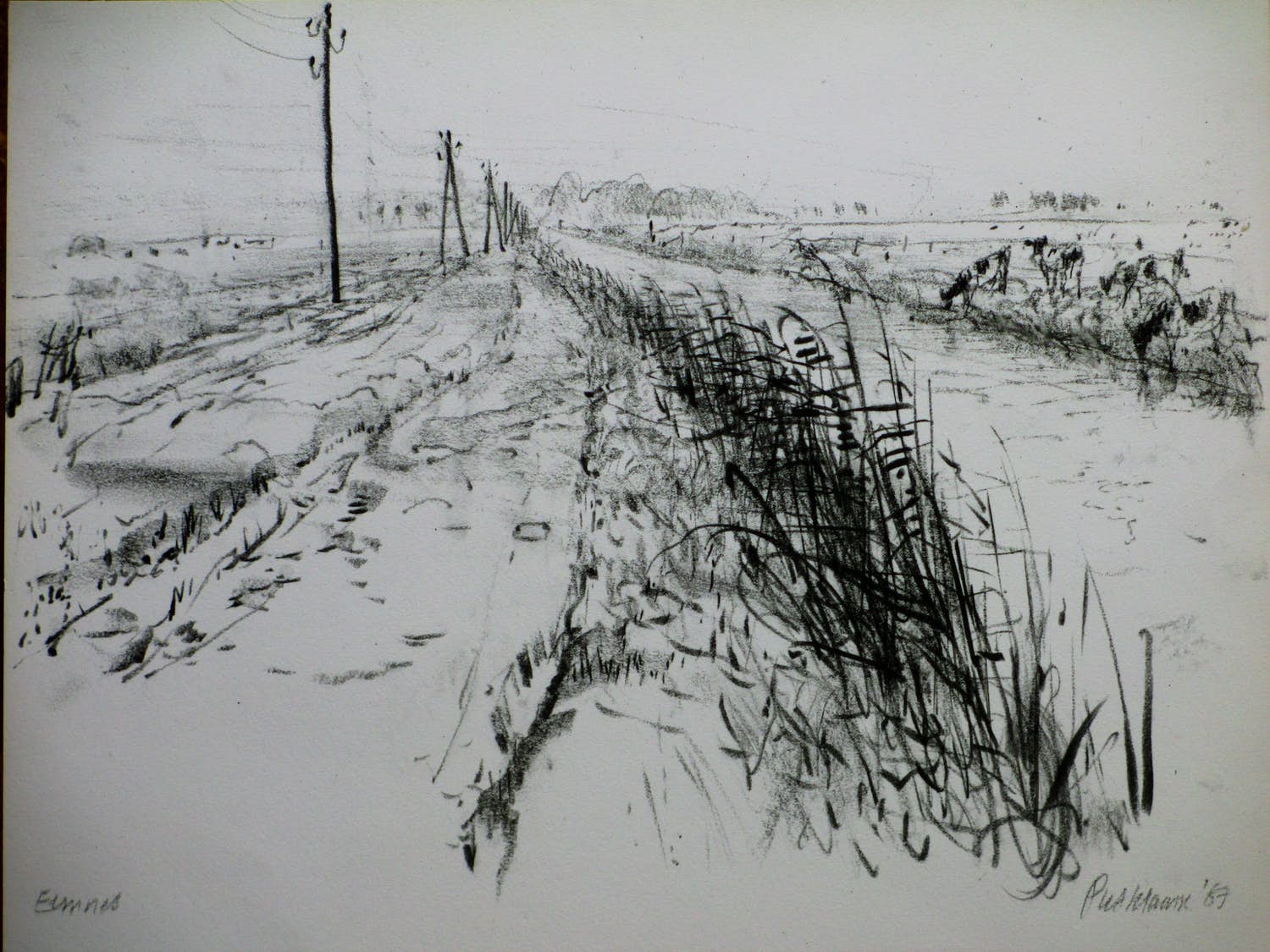 Piet Klaasse - Bij Eemnes - Litho verkocht voor € 25!