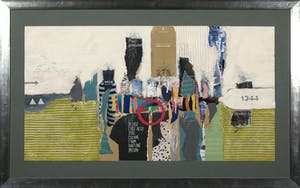 Fathel Neema - Gemengde techniek en collage op papier, Puur genieten - Ingelijst (Groot) kopen? Bied vanaf 60!