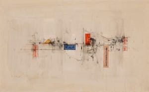 Niet of onleesbaar gesigneerd - (titel onbekend/zonder titel) - gewassen inkt en collage op papier kopen? Bied vanaf 10!