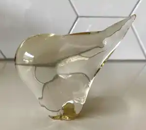 Niet of onleesbaar gesigneerd - Citrus glazen beeldje van een olifant verkocht voor € 1!