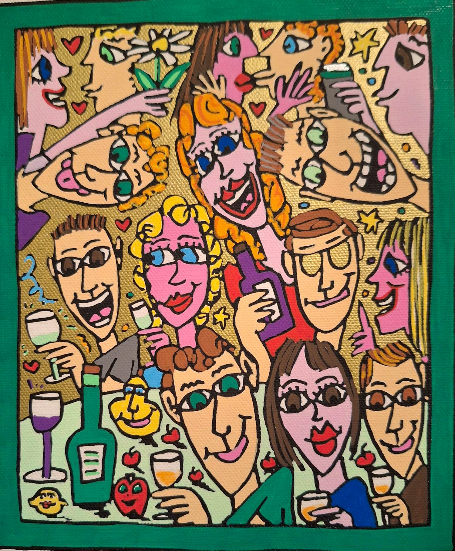 James Rizzi - What a party! Unikat, Acryl auf Leinwand kopen? Bied vanaf 5550!