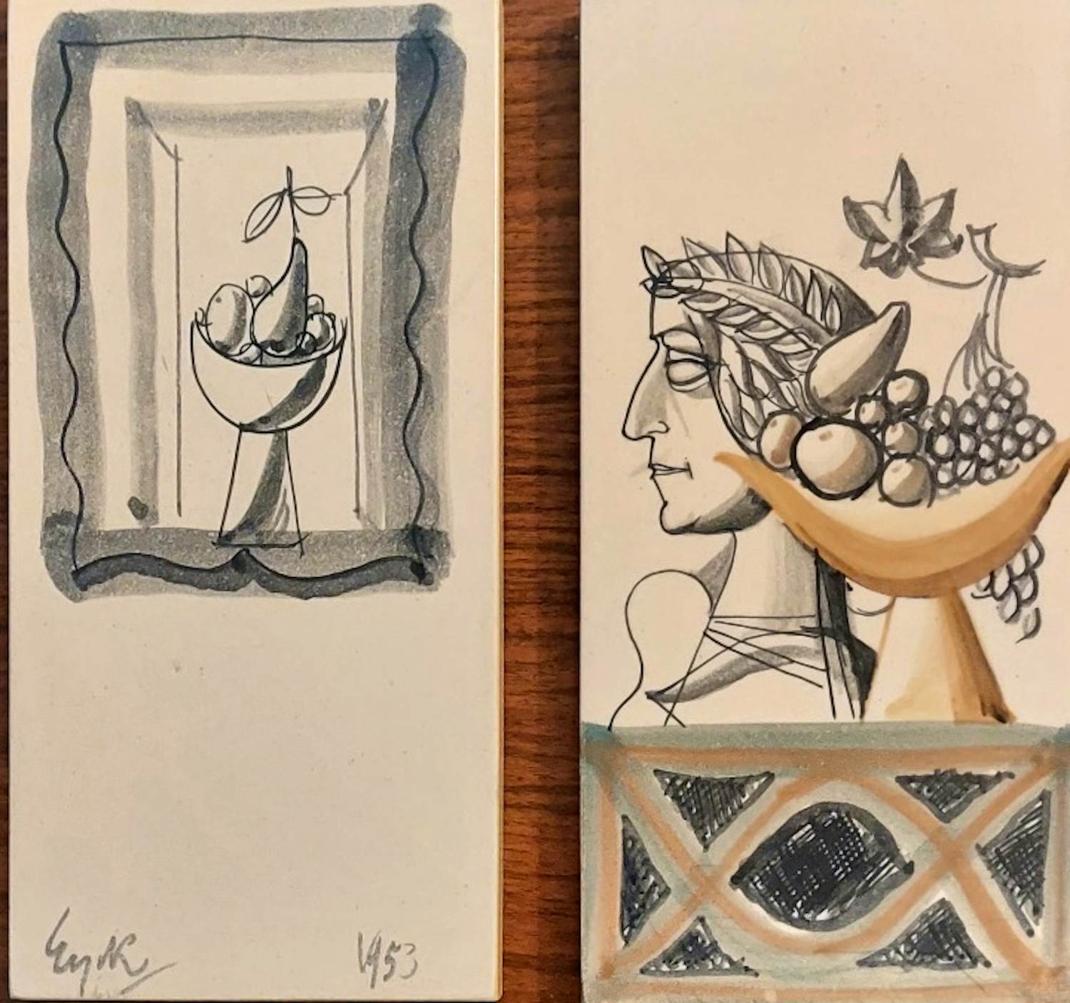 Charles Eyck - Keramische menukaart (zeldzaam) kopen? Bied vanaf 450!