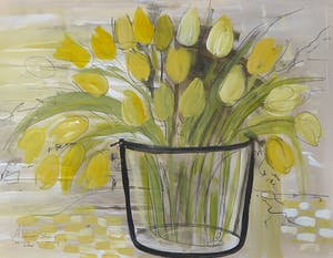 Ans Lemmens - Gouache op papier, Spring is coming - Ingelijst kopen? Bied vanaf 50!