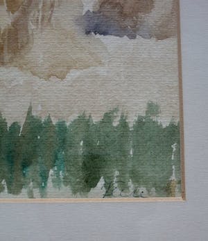 Mies Callenfels-Carsten - aquarel:korenschoven bij Veere (nette lijst) kopen? Bied vanaf 99!