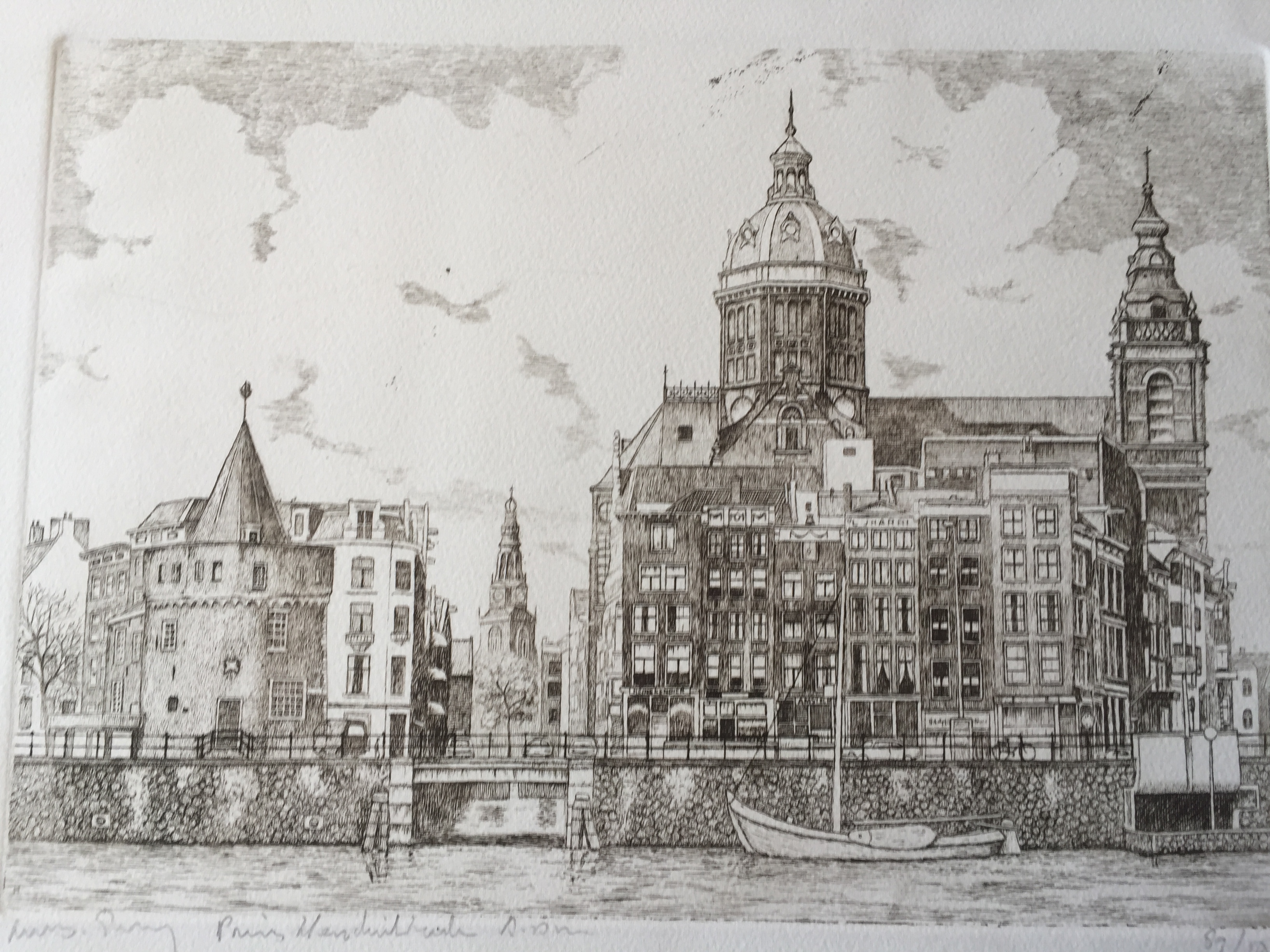 Niet of onleesbaar gesigneerd - ets - Prins Hendrikkade Amsterdam kopen? Bied vanaf 1!