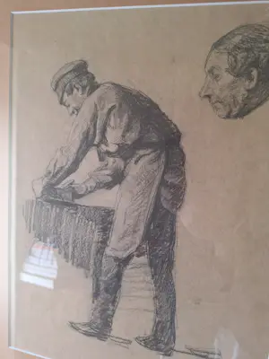 Willem Bastiaan Tholen - Studie van een handwerker kopen? Bied vanaf 150!