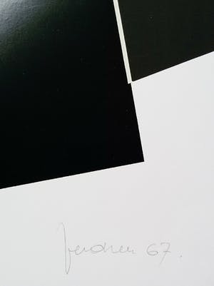 Marcel Henri Verdren - Geometrisch abstract, zeefdruk kopen? Bied vanaf 150!