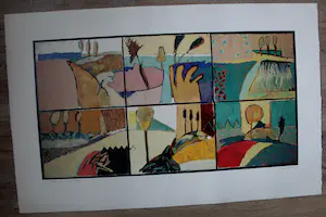 Jeroen Krabbé - Zeefdruk: 'Voor Henk' - 1992(groot werk) kopen? Bied vanaf 150!