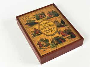 Antieke houten puzzel "Joseph and his Brethren" verkocht voor € 1!