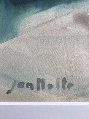 Jan Nolte - Italie, gesigneerd en ingelijste aquarel, unica kopen? Bied vanaf 25!