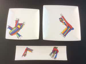 Niet of onleesbaar gesigneerd - YONG - DRIE PRESENTEERSCHALEN verkocht voor € 1!