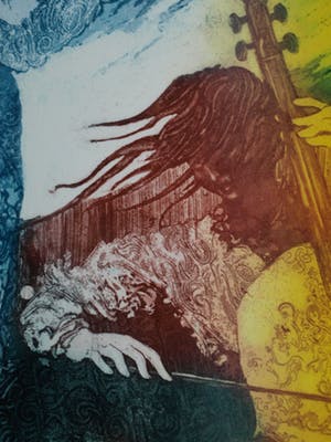 Michael Jepkes - Ets en aquatint , “Rococo Trio” – oplage 35 kopen? Bied vanaf 35!