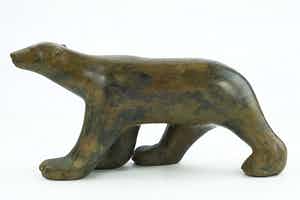 Pierre Chenet - Bronzen beeld van lopende IJsbeer verkocht voor € 295!