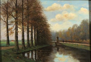 Ad Beekmans - Olieverf op paneel, Landschap - Ingelijst kopen? Bied vanaf 1!