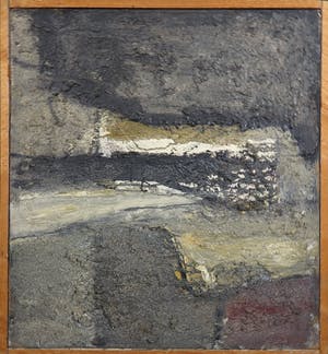 Johannes Veneman - Olieverf en zand op doek, Schelp - Ingelijst kopen? Bied vanaf 1!