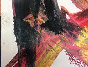 Jan te Wierik - Olieverf op papier, Z.T. Abstracte compositie kopen? Bied vanaf 150!