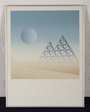 Dirk Huizer - Piramiden - 2/25 - 1982 - zeefdruk op papier - BKR Rotterdam kopen? Bied vanaf 20!