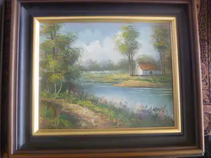 Henner Knauf - 2 zeer mooie landschapsschilderijtjes , gesigneerd en ingelijst kopen? Bied vanaf 50!