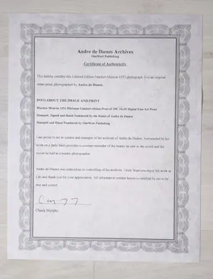 Andre De Dienes - Marilyn Monroe, 1953/2007 - Auflage von 200 - drucksigniert kopen? Bied vanaf 500!