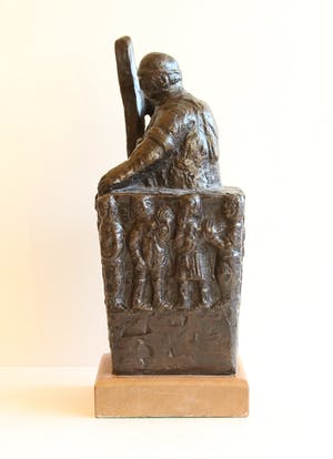 Niel Steenbergen - Bronzen beeld De Marskramer, oorspronkelijk ontwerp 1965 kopen? Bied vanaf 450!