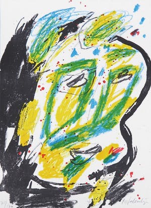 Kees Salentijn - Zeefdruk, Z.t. Hoofd kopen? Bied vanaf 1!