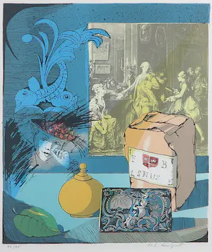 Bo E. Lindqvist - Zeefdruk, Tabacco during the ages - Ingelijst kopen? Bied vanaf 1!