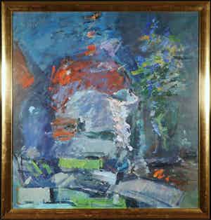 Toon de Haas - Olieverf op doek, Stilleven - Ingelijst (Groot) verkocht voor € 1!