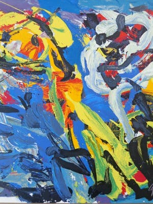 Karel Appel - COBRA-ABSTRACTIE / KLEURZEEFDRUK / 50x50cm / SIG / 1977 kopen? Bied vanaf 500!