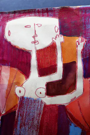 Hannes Postma - Zeldzame jaren 50 expressionistische gem. techniek "het Gezin" gesigneerd kopen? Bied vanaf 84!