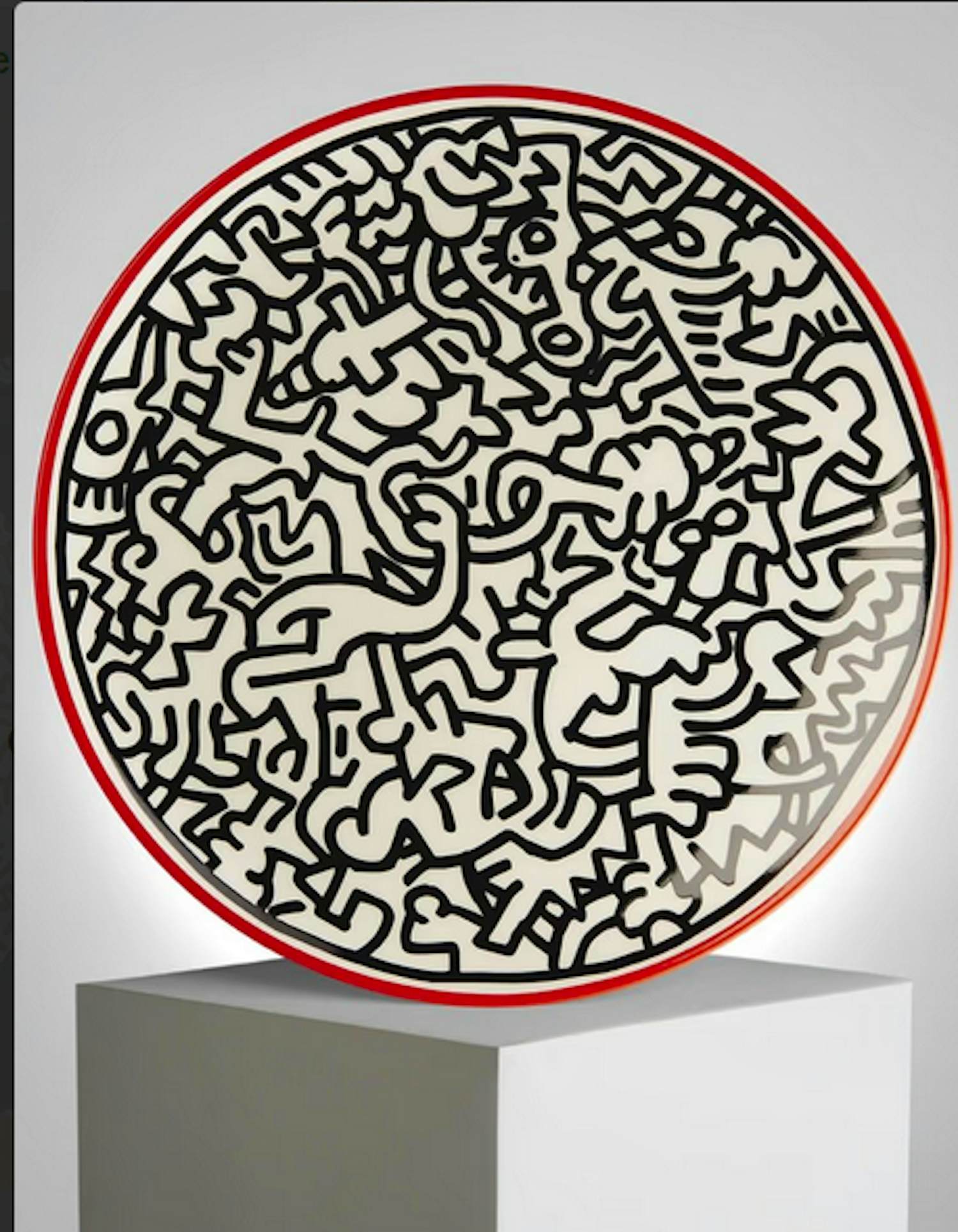 Keith Haring - Handgeschilderd porseleinen verzamelbord (Limited Edition) verkocht voor € 150!