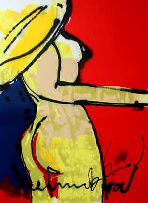 Herman Brood - grote zeefdruk: Naked Beaty verkocht voor € 399!