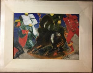 Emile Salkin - Olieverf, stierengevecht kopen? Bied vanaf 190!