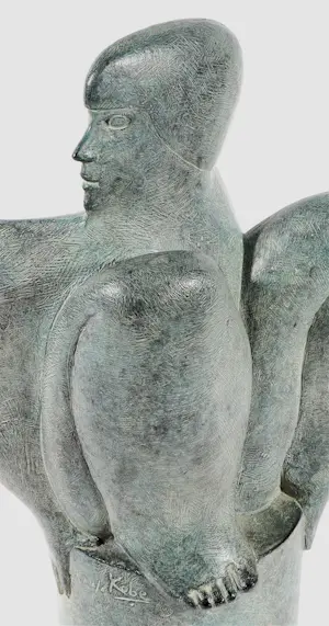 Kobe - Gepatineerd bronzen sculptuur: Le quatre vents kopen? Bied vanaf 2750!