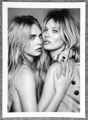 Mario Testino - Autogramm auf Fotografie Kate Moss Cara Delevigne Burberry Advertising verkocht voor € 69!