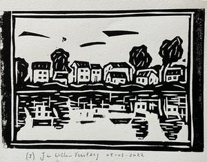 Jan Willem Versteeg - L’Oise a Cergy ( houtsnede ) kopen? Bied vanaf 1!