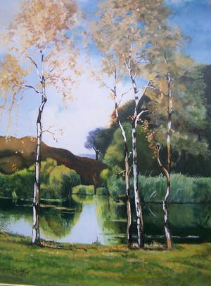 Niet of onleesbaar gesigneerd - Berken aan het water Joop de Graaf(1983-1911) kopen? Bied vanaf 1!