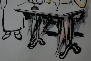 Kees van Dongen - Pochoir - Wijntje drinken - 1925 kopen? Bied vanaf 300!