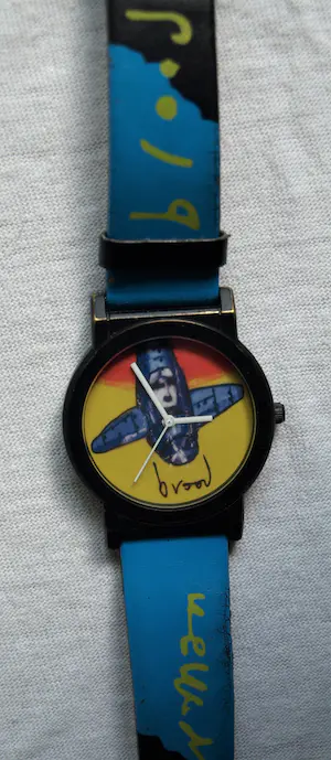 Herman Brood - 2x Horloge , “Erik Satie” en “Vliegtuig” – met doosjes kopen? Bied vanaf 1!