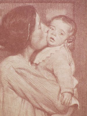 Aime Stevens - Moeder en kind - Lithografie kopen? Bied vanaf 45!