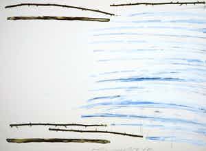 John van 't Slot - Gouache, Doorntakken verkocht voor € 60!