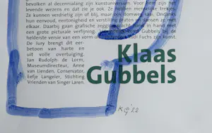 Klaas Gubbels - Unieke aquarel op papier | 'Singer prijs 2022' kopen? Bied vanaf 20!