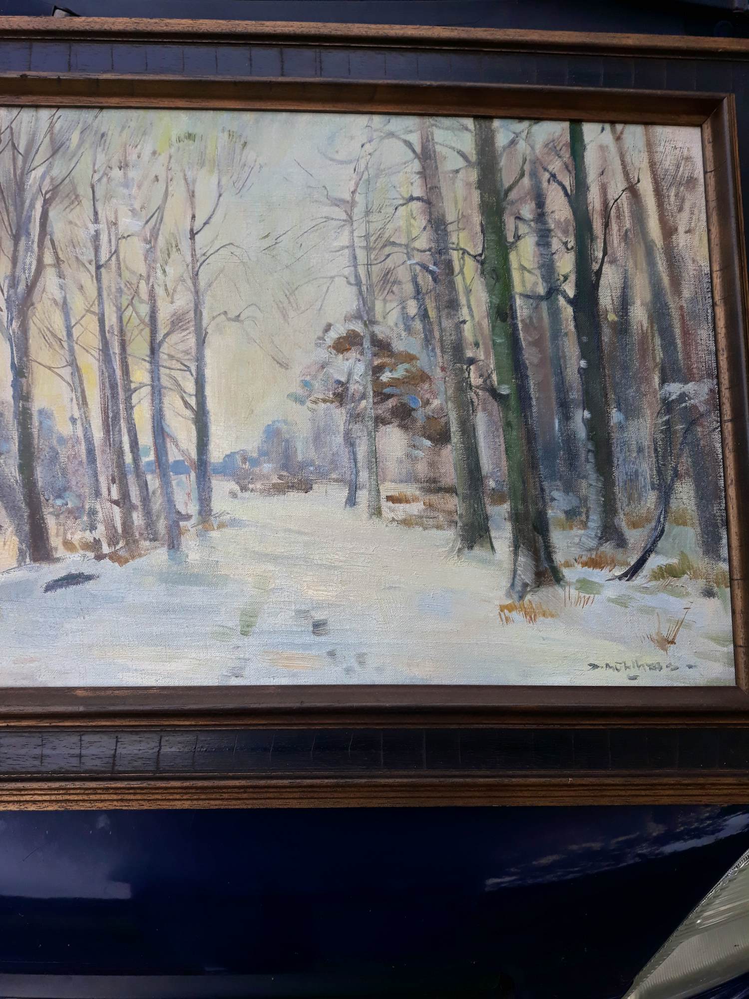 Daniel Muhlhaus - Winters bosgezicht verkocht voor € 110!
