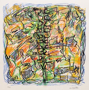 Jean-Paul Riopelle - Poison Ivy, litho (netjes ingelijst) - Laatste keer! kopen? Bied vanaf 295!