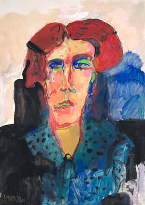 Anton Martineau - Gouache, Portret verkocht voor € 1!