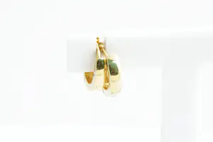 40 - 1 Paar (zo goed als nieuw) geel-gouden 18 Krt oorringen - Creolen model kopen? Bied vanaf 100!