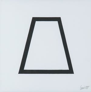 Sol LeWitt - Unieke (!) zeefdruk uit de serie 'Five Geometric Figures in Five Colors' - Ingelijst kopen? Bied vanaf 1!